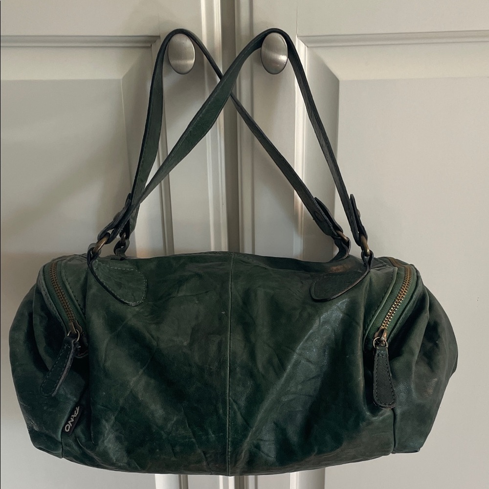 Tano Dark Green Leather Shoulder Bag